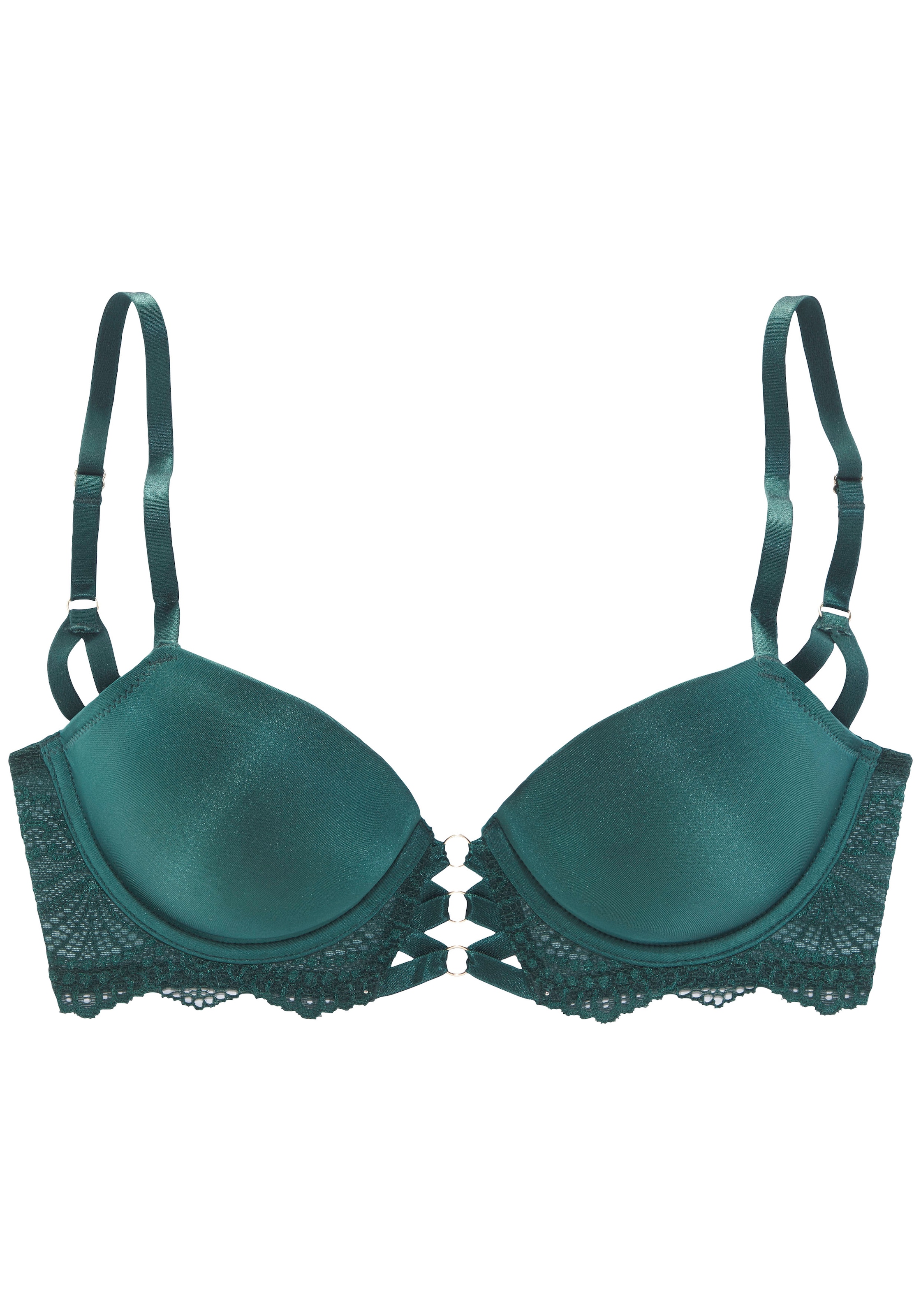 LASCANA Push-up-BH »Eleonora«, mit feiner Schnürung in Satin-Optik, sexy Dessous, Amira-Kollektion