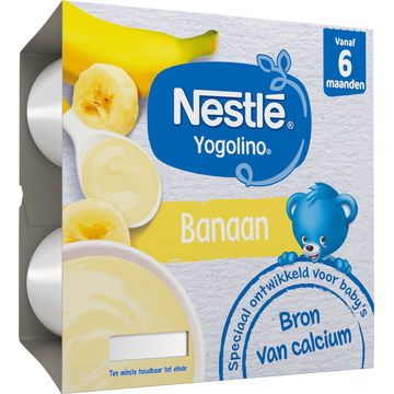 Nestlé Yogolino® Banaan 6+ maanden baby toetje 4 x 100 g