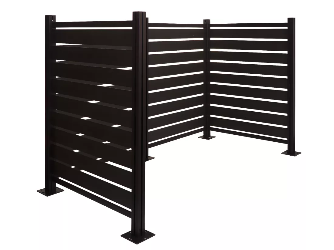 Clôture pour poubelles en aluminium MCW-K57, anthracite