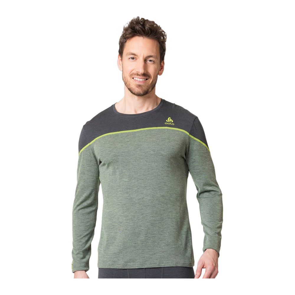 Odlo REVELSTOKE PW 150 - Sous-couche Homme matte green/dark grey melange
