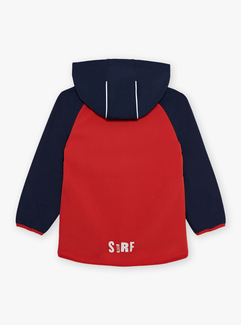 Blouson rouge à capuche