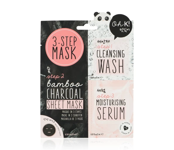 Oh K! 3 Step Mask Wash, Sheet Mask, Serum