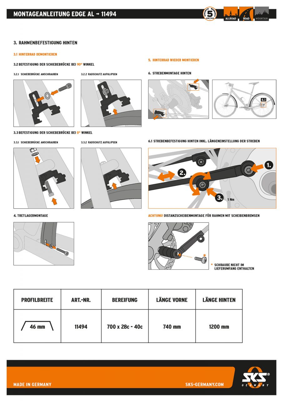 SKS Germany Edge AL 46 Schutzblechset kaufen | Bike-Discount