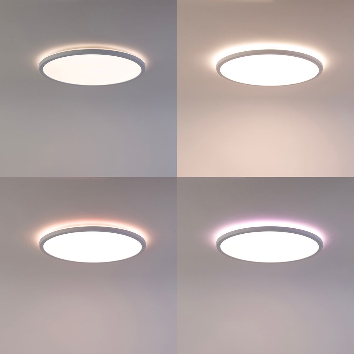 Smart plafondlamp wit 40 cm incl. LED RGBW IP54 - Siem