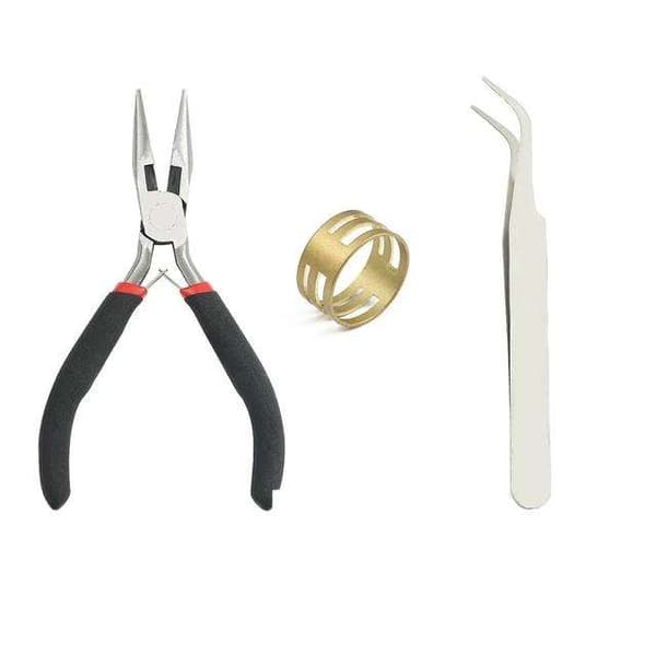 Smykkefremstillingssett - tang, tråd, ringer - DIY sølv