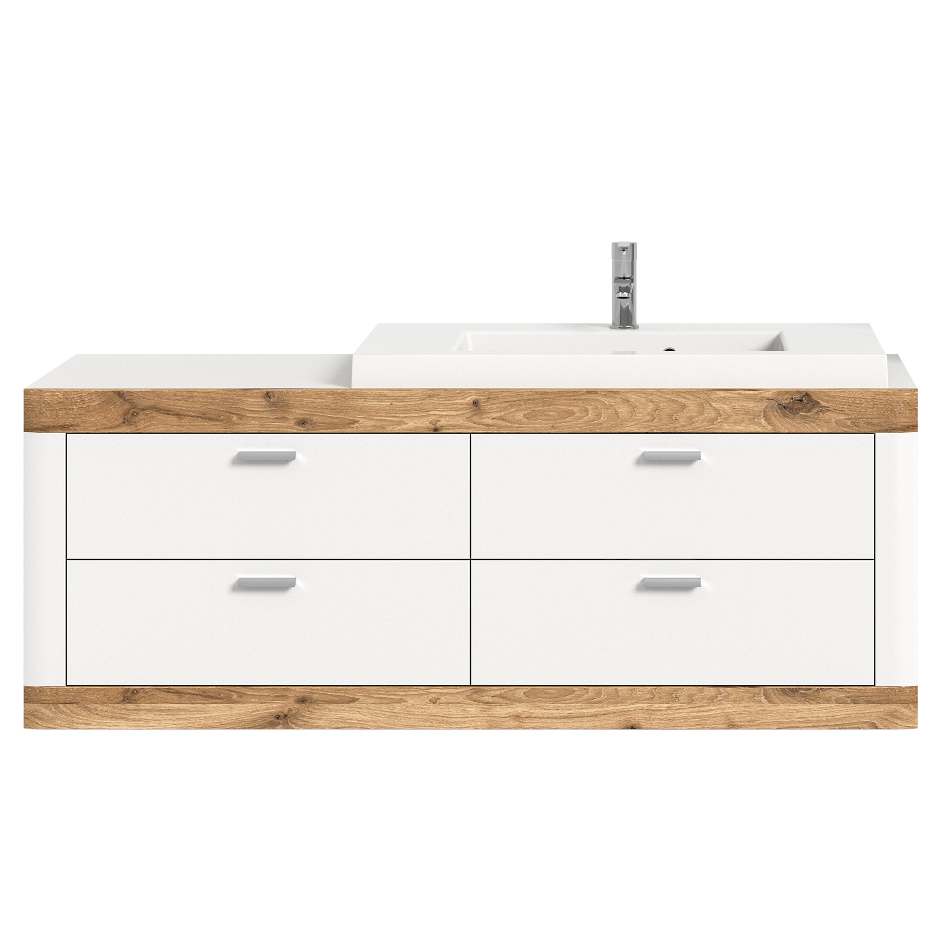 Waschbeckenunterschrank LAREDO - weiß matt - Nox Oak