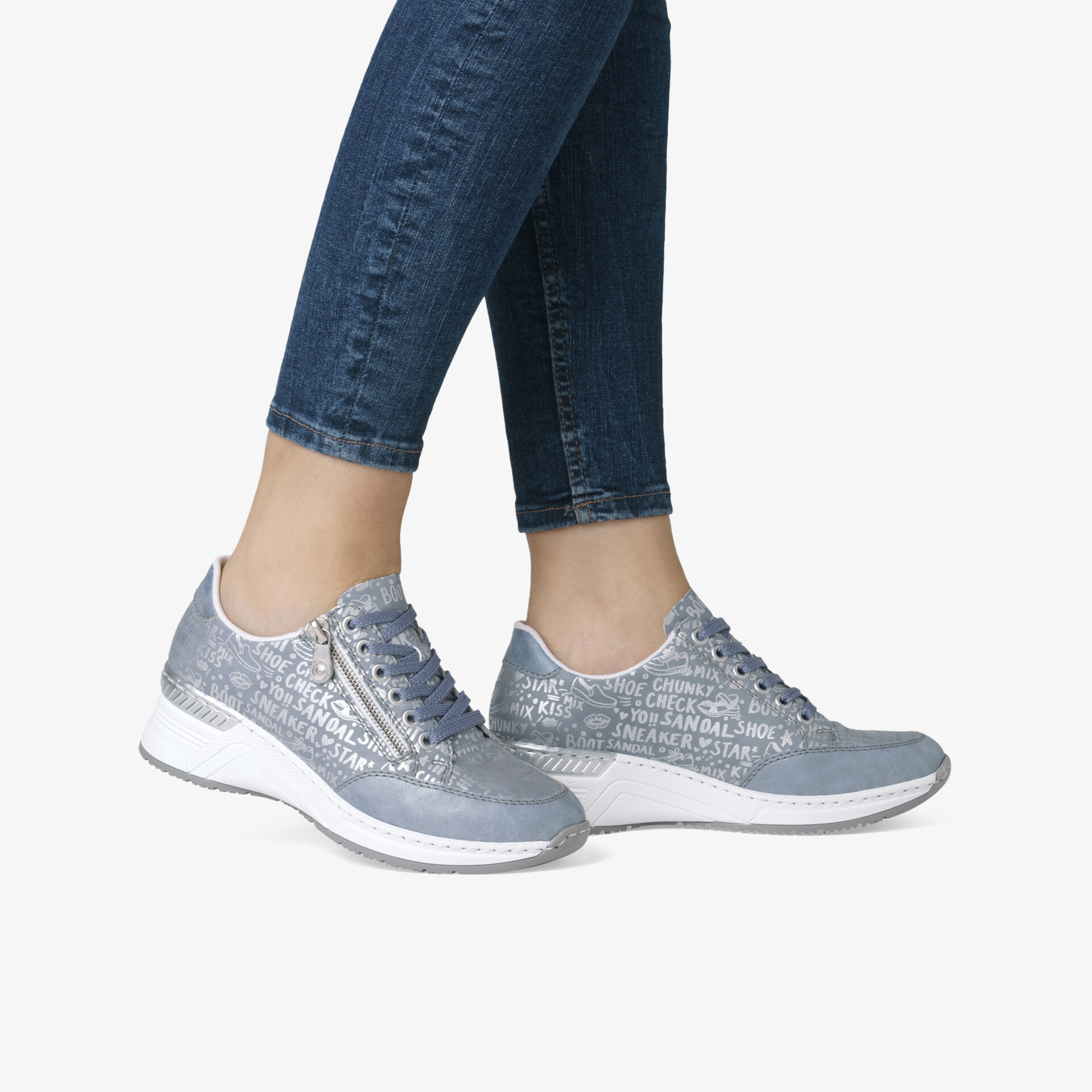 rieker Damen Sneaker Low blau