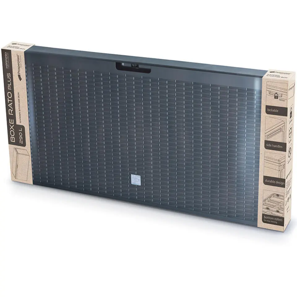 Prosperplast Opbergbox - antraciet - 290 liter - 114 x 47 x 59 cm