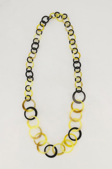 Kette, lang, verschieden große Ringe