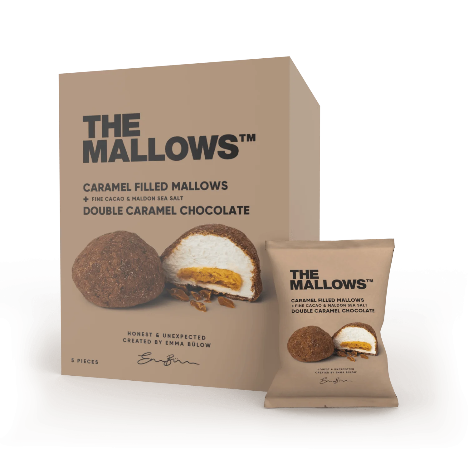 The Mallows  Double Caramel Chocolate skumfiduser