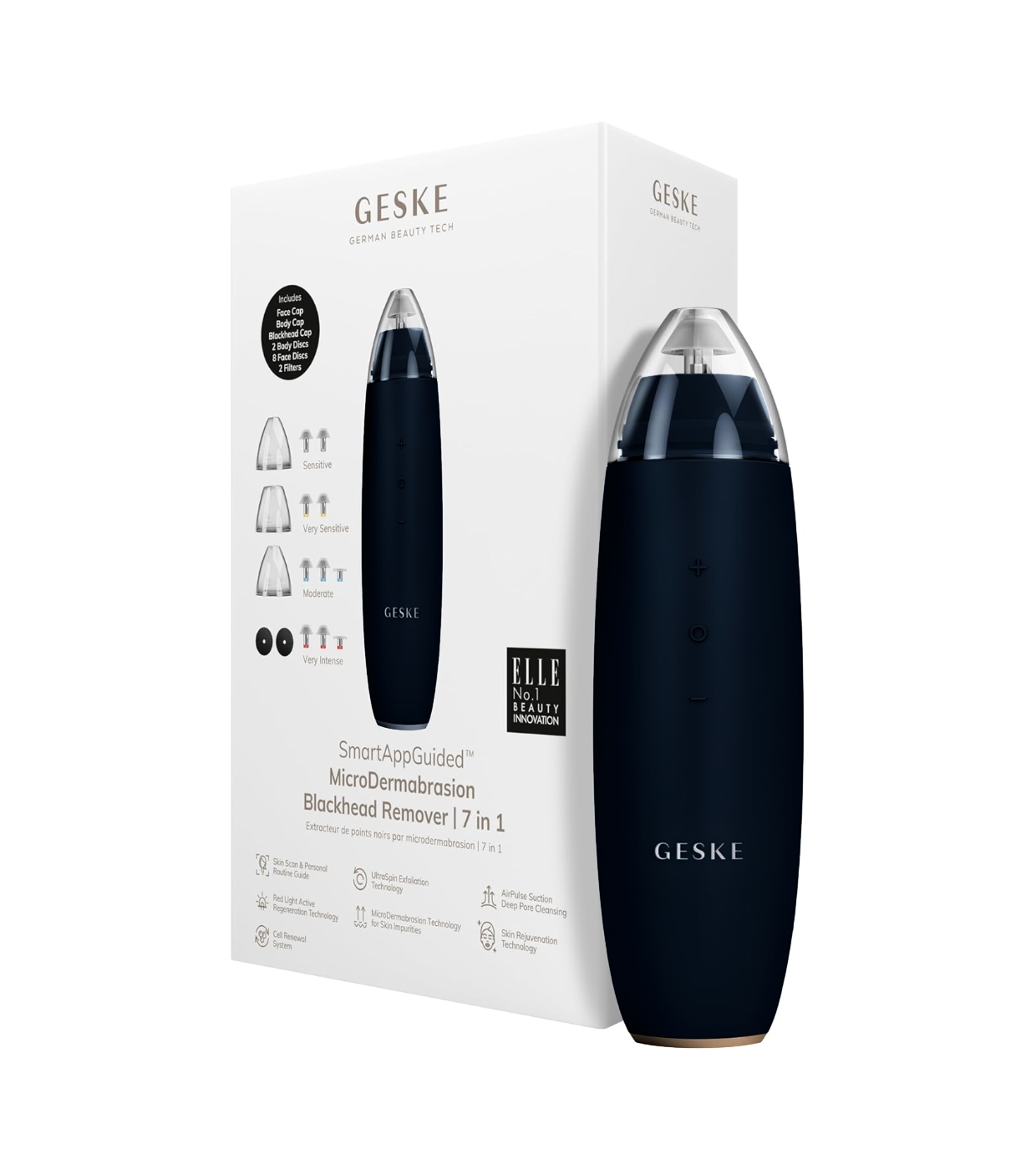 GESKE - Limpador MicroDermabrasion Blackhead Remover 7 in 1 - Black