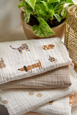 Lässig Swaddle Tepper 3-pack 85x85, Royal Blue
