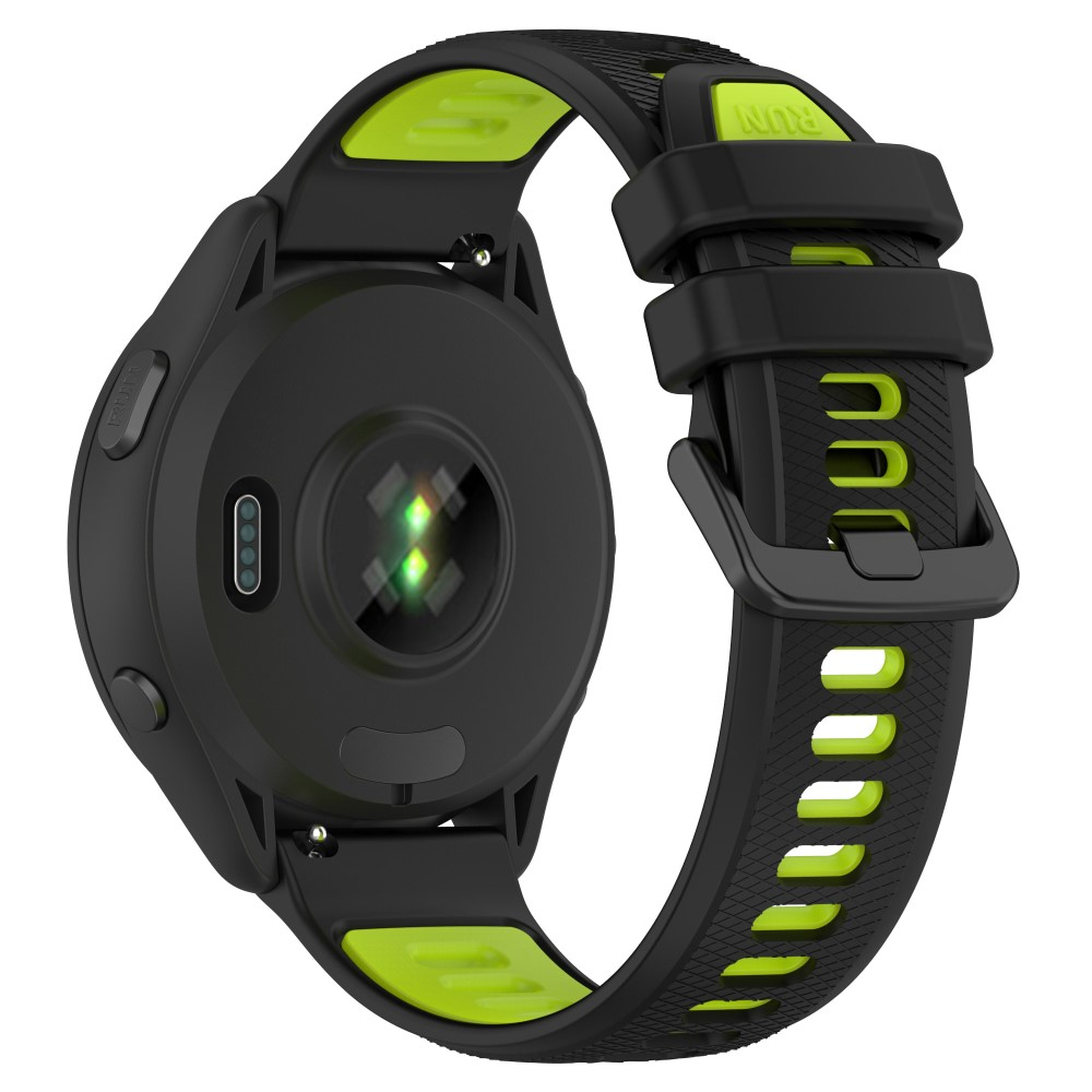 Garmin Venu 2S Silikon Sport Armband Dual Color (Gelenkumfang: 160 - 210mm) - Schwarz / Grün