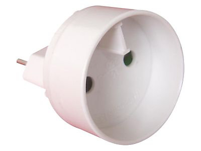 Adaptateur Mâle 6A en femelle 16A blanc