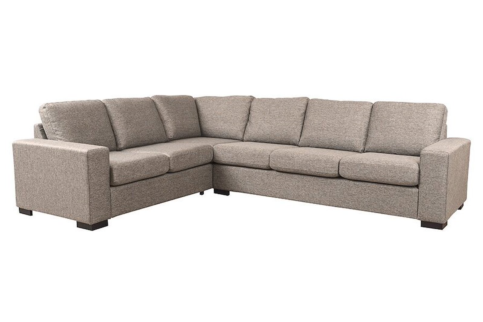 Max hjørnesofa 23 hjørne i tekstil Hyge 11 beige med sorte ben