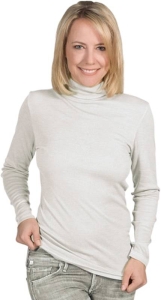 EUSANA Damen Langarmshirt S Rollkragen ivoire