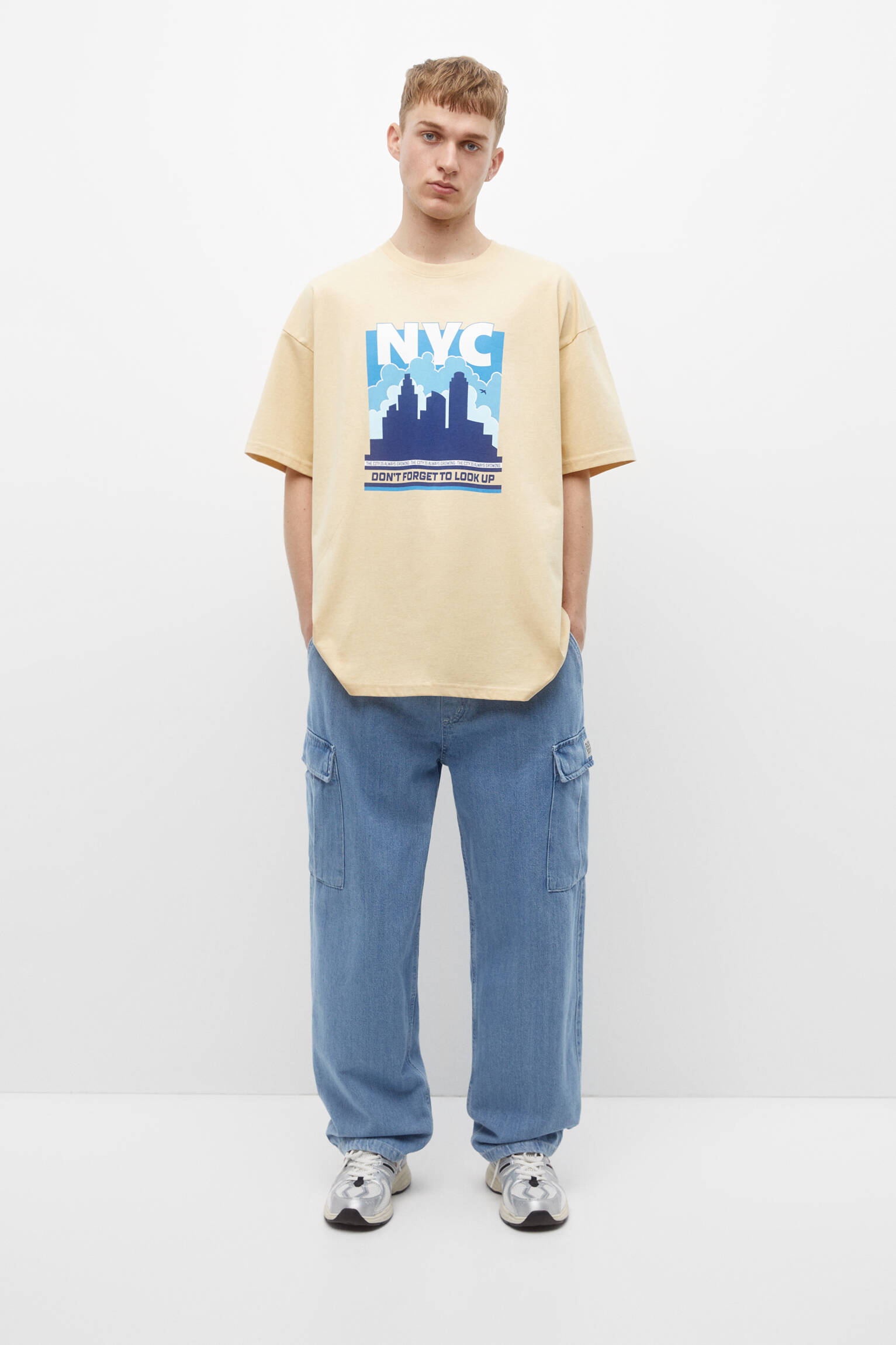 CAMISETA DE MANGA CURTA NEW YORK - OFF WHITE