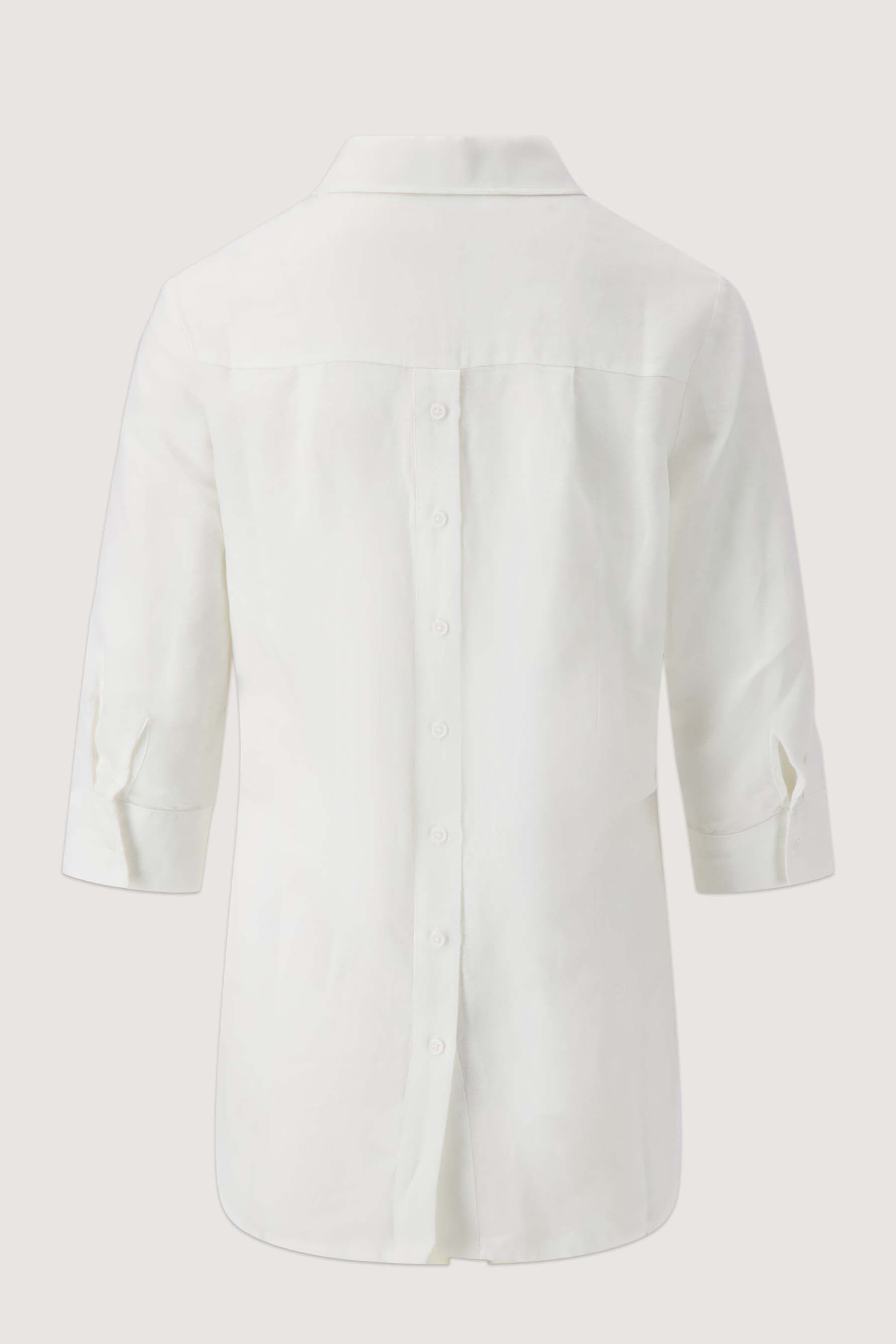 linnen blouse met rug detaill knopen