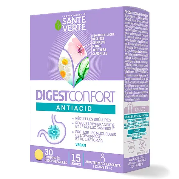 Santé Verte DIGEST COMFORT ANTIÁCIDO 30 comprimidos