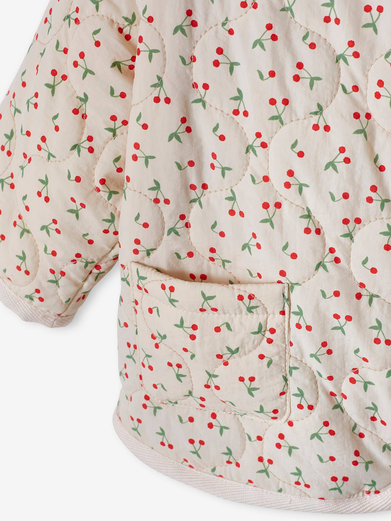Casaco acolchoado para bebê, rosa claro