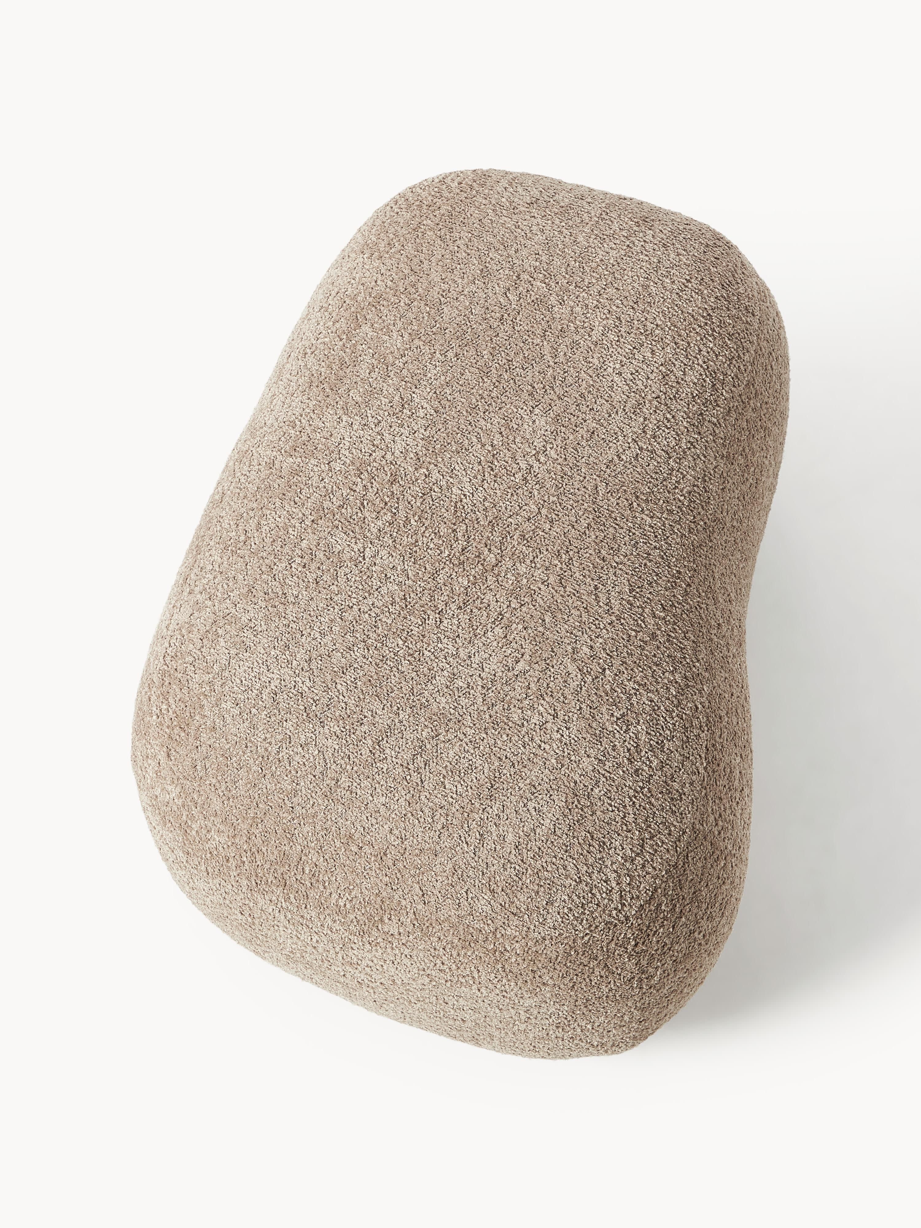 Poef Alba uit teddy-bouclé