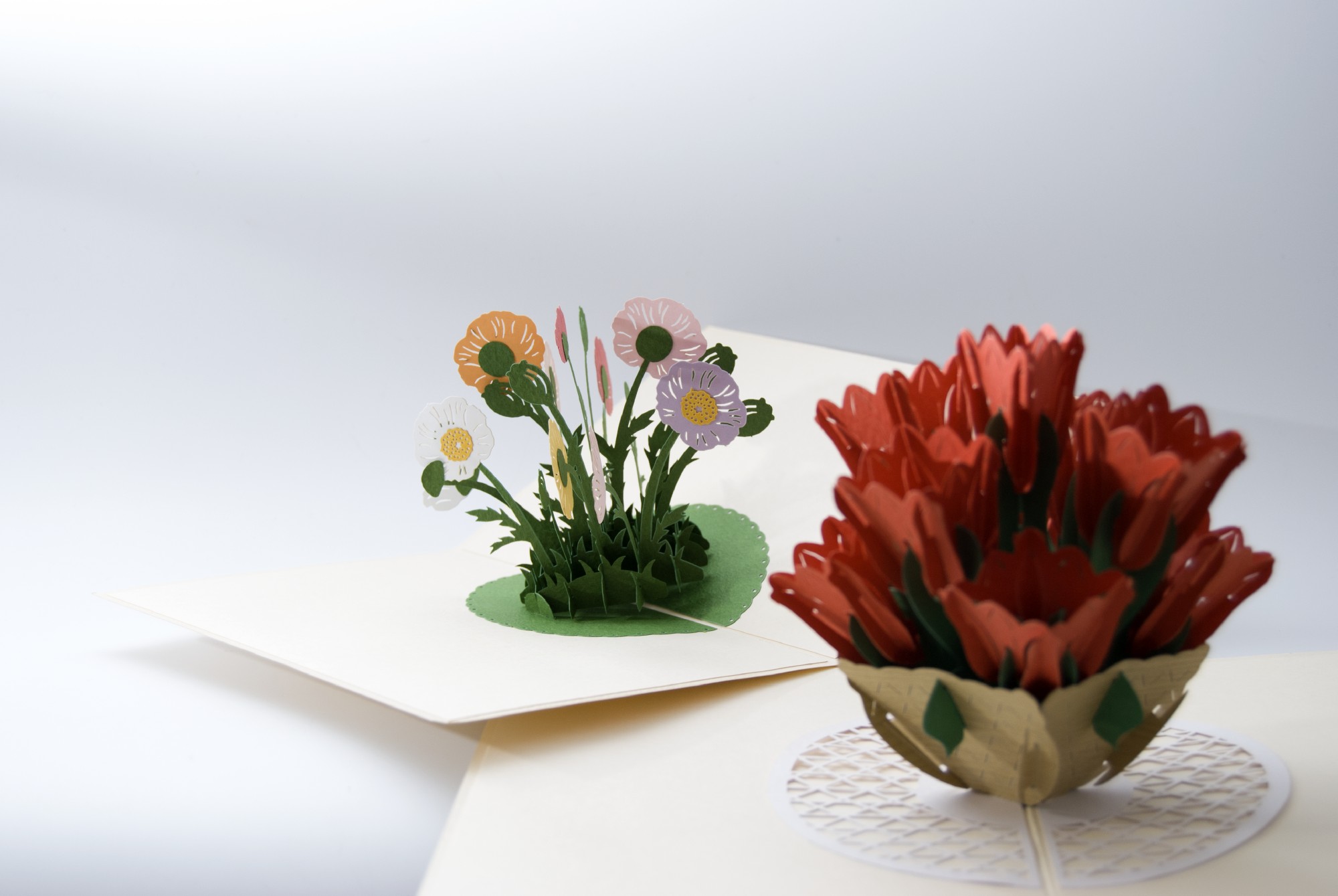 Pop-Up Karte 'Tulpe', rot, L 18 cm, B 13 cm günstig bestellen