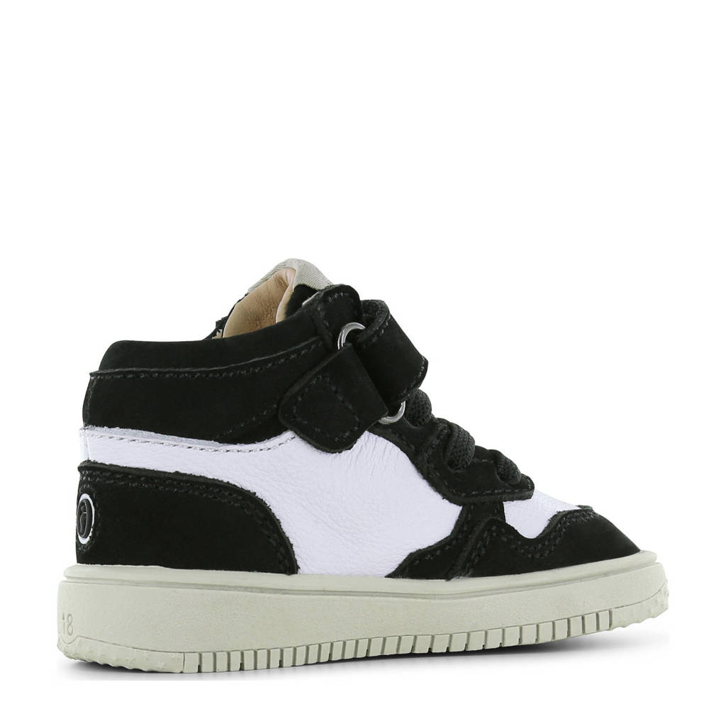 Shoesme leren sneakers zwart/wit