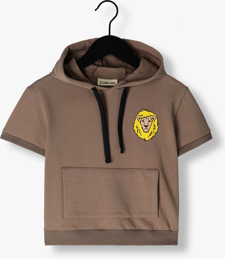 CARLIJNQ taupe carlijnq sweater lion - hoodie short sleeve