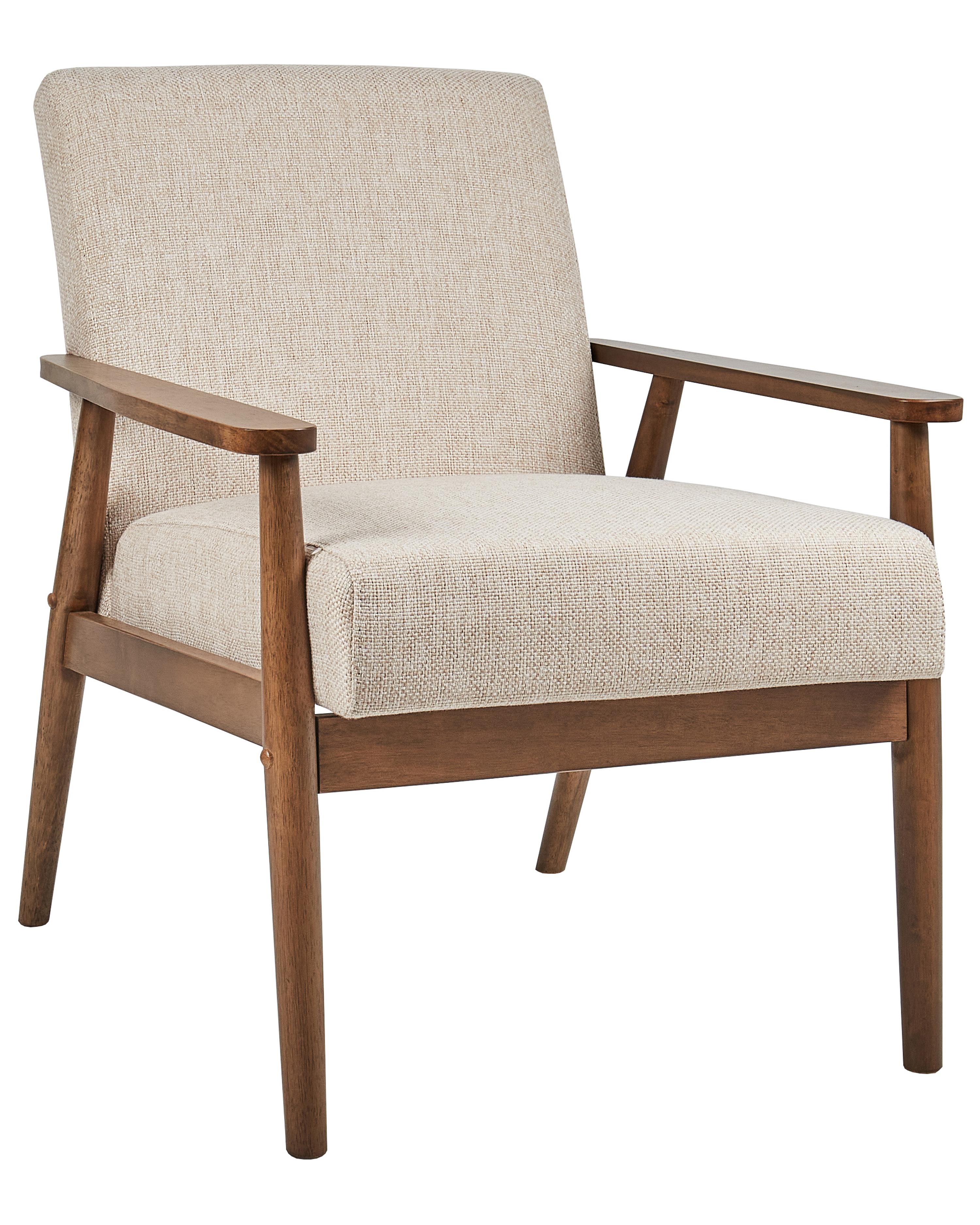 Fauteuil ESRUM Stof Donkerbruin/beige