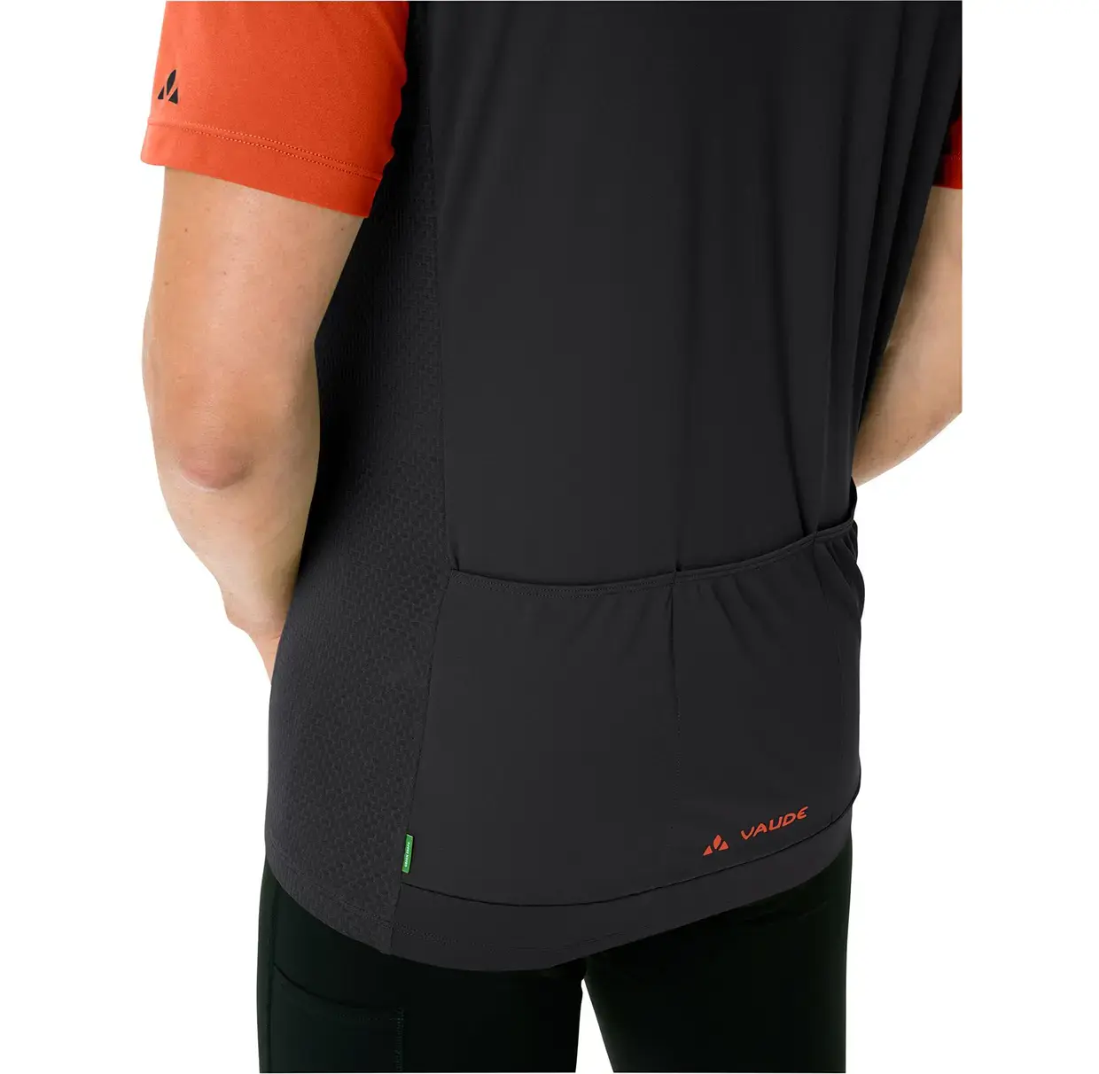 VAUDE Matera HZ Fietsshirt Korte Mouwen Zwart/Rood Heren