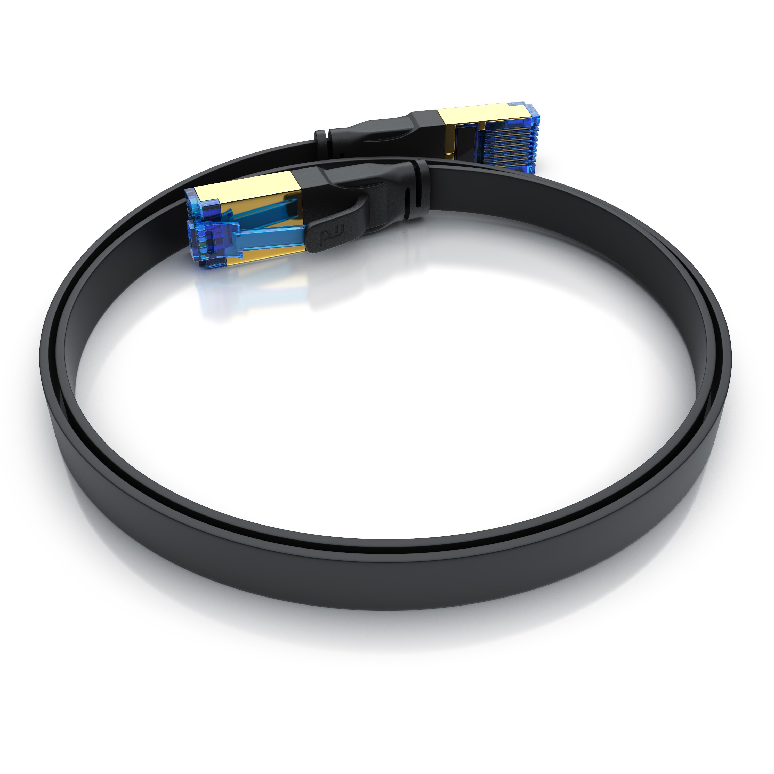 Primewire Flachbandpatchkabel CAT 8 - Gigabit Ethernet LAN Kabel - 40 Gbit/s - S/FTP PIMF Schirmung - Netzwerkkabel - 0,25m