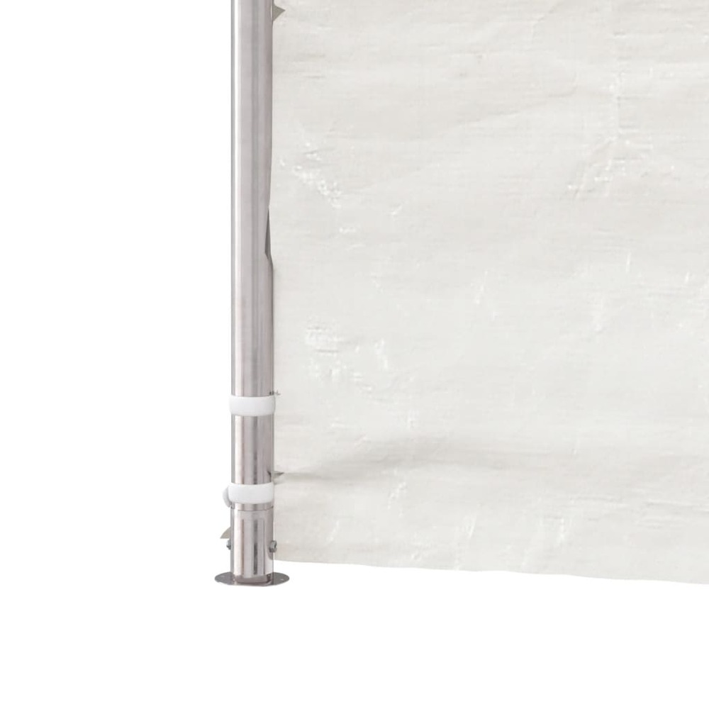 Belvédère avec toit blanc 6,69x5,88x3,75 m polyéthylène