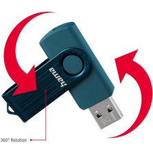Clé USB 3.0 'Rotate', 256 GB, bleu pétrole