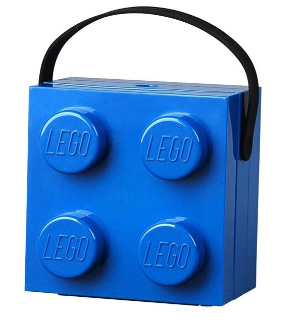Lunchbox Brick 4 met handvat, Blauw - LEGO