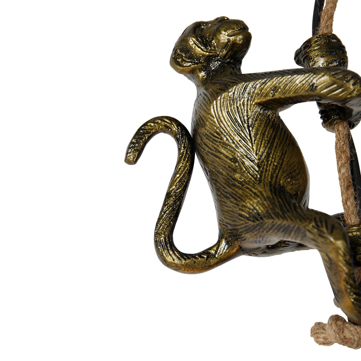 Klassieke hanglamp goud met touw - Animal Monkey