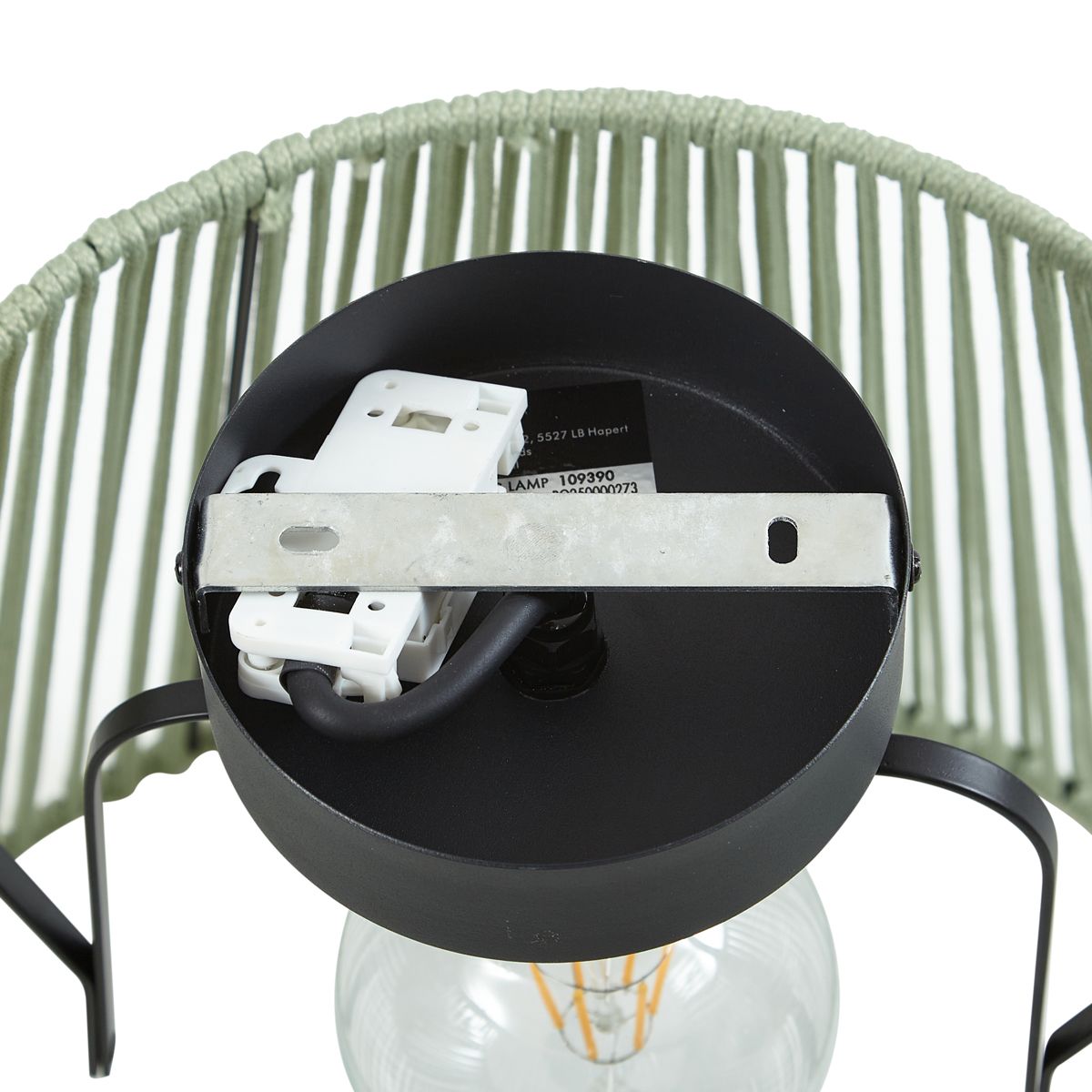 Japandi buiten plafondlamp met groen touw IP54 - Jayla