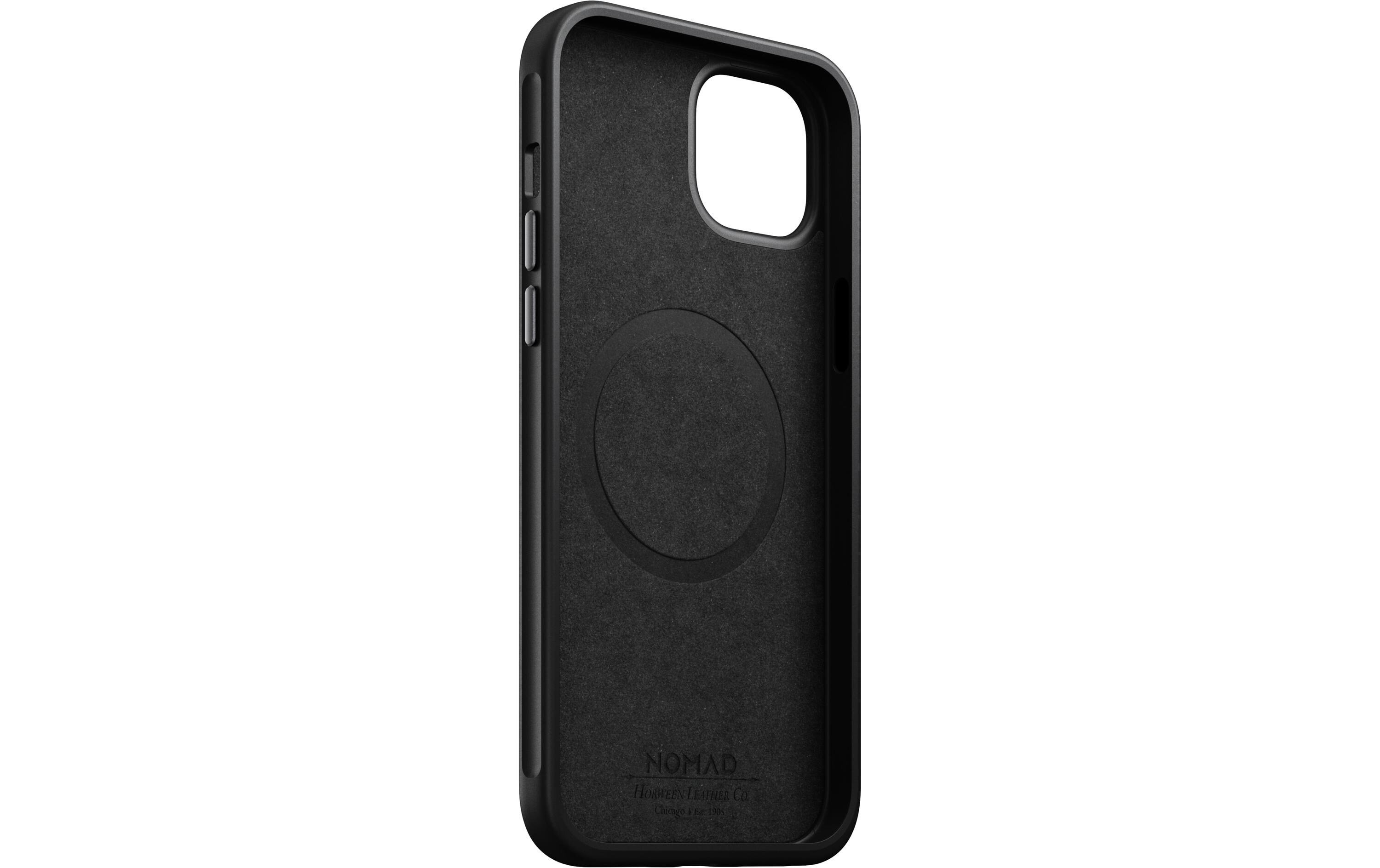 Back Cover Modern Leather Horween iPhone 15 Plus SchwarzModerne Schutzhülle aus Horween Leder für das Apple iPhone 15 Plus