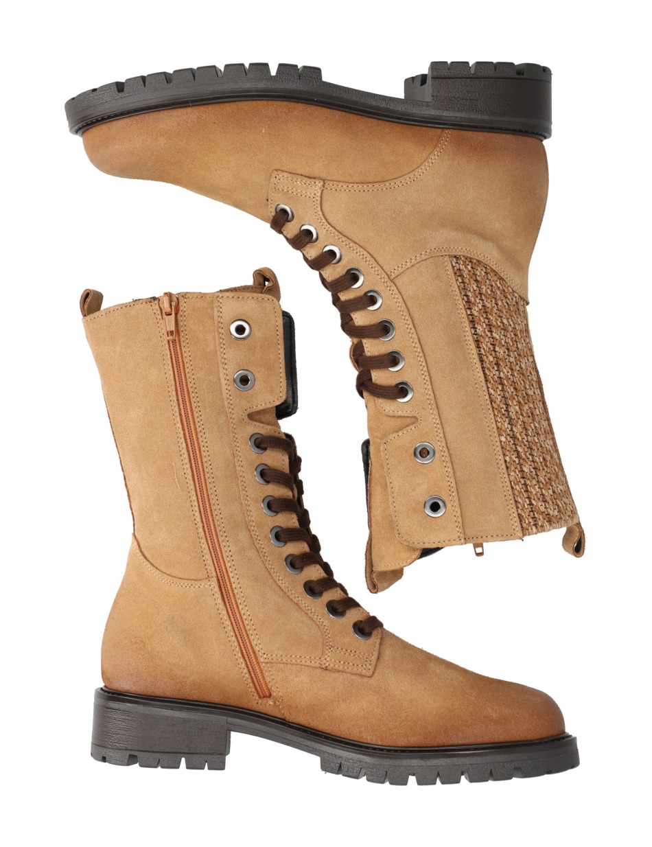 Veloursleder Schnürboot