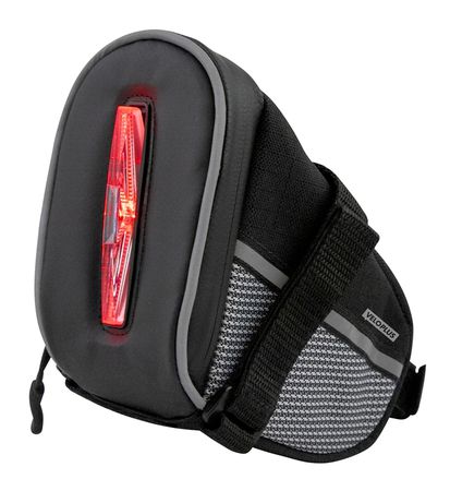 LED BAG Satteltasche mit integriertem Rücklicht  schwarz  0.8L