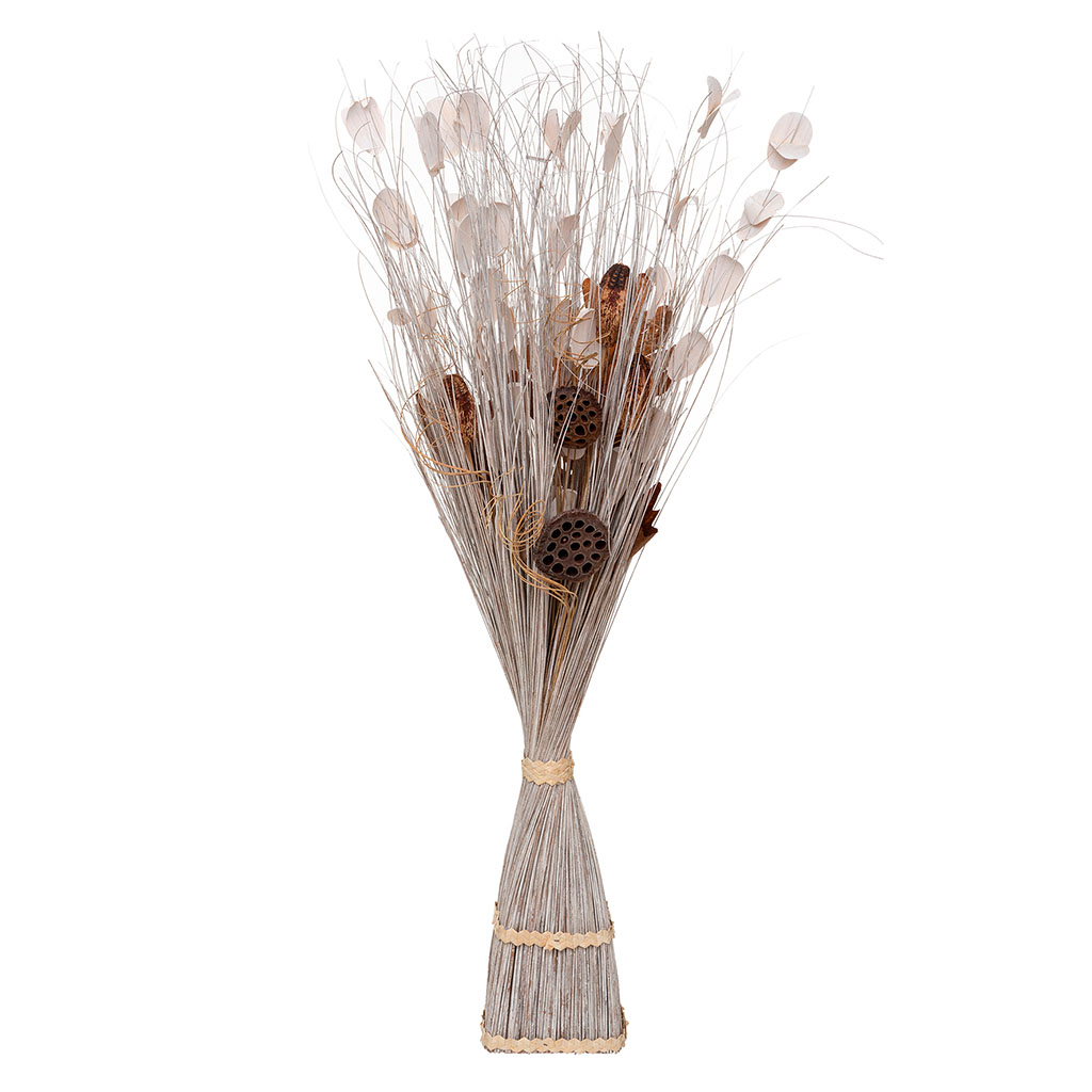 Fagot de plantes séchées blanc H 100cm