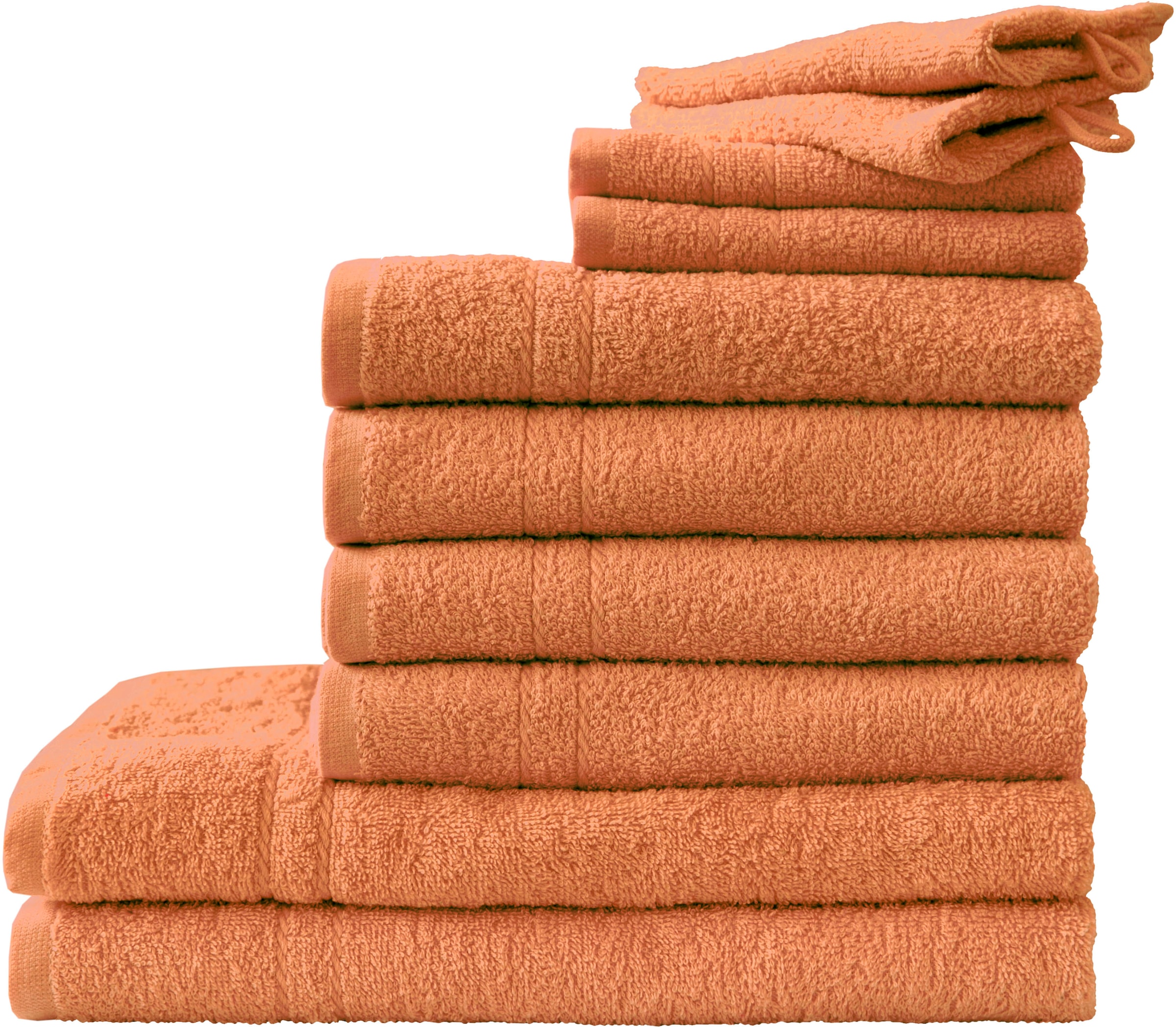 Dyckhoff Handtuch Set »Kristall« Set 10 Stk. Walkfrottee mit feiner Bordüre, Duschtücher, Handtücher und Gästetücher