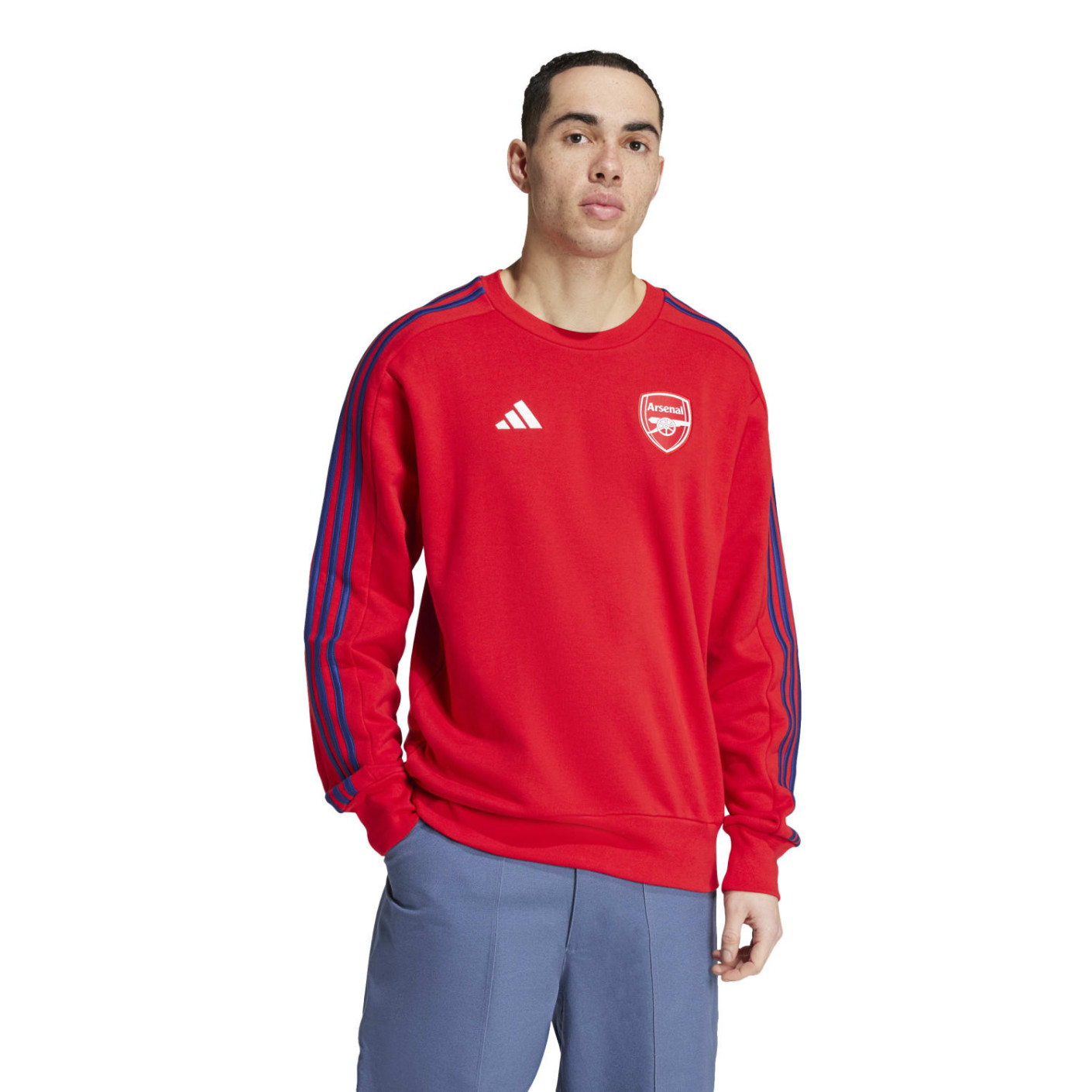Adidas Arsenal DNA Crew Sweater 2024-2025 Rood Donkerblauw