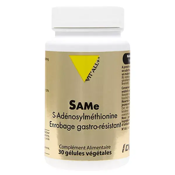 Vit'all+ SAMe S-Adenosilmetionina 30 cápsulas vegetais