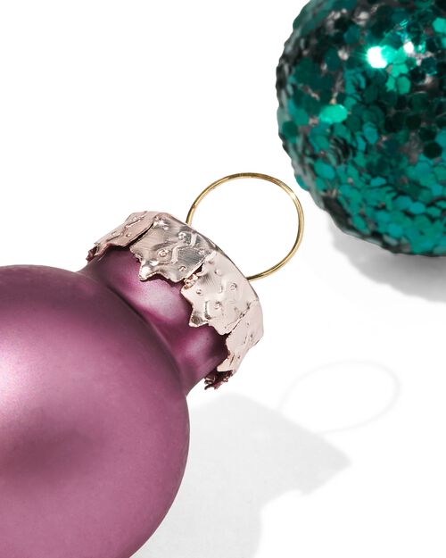 36 mini boules de Noël Ø2cm verre