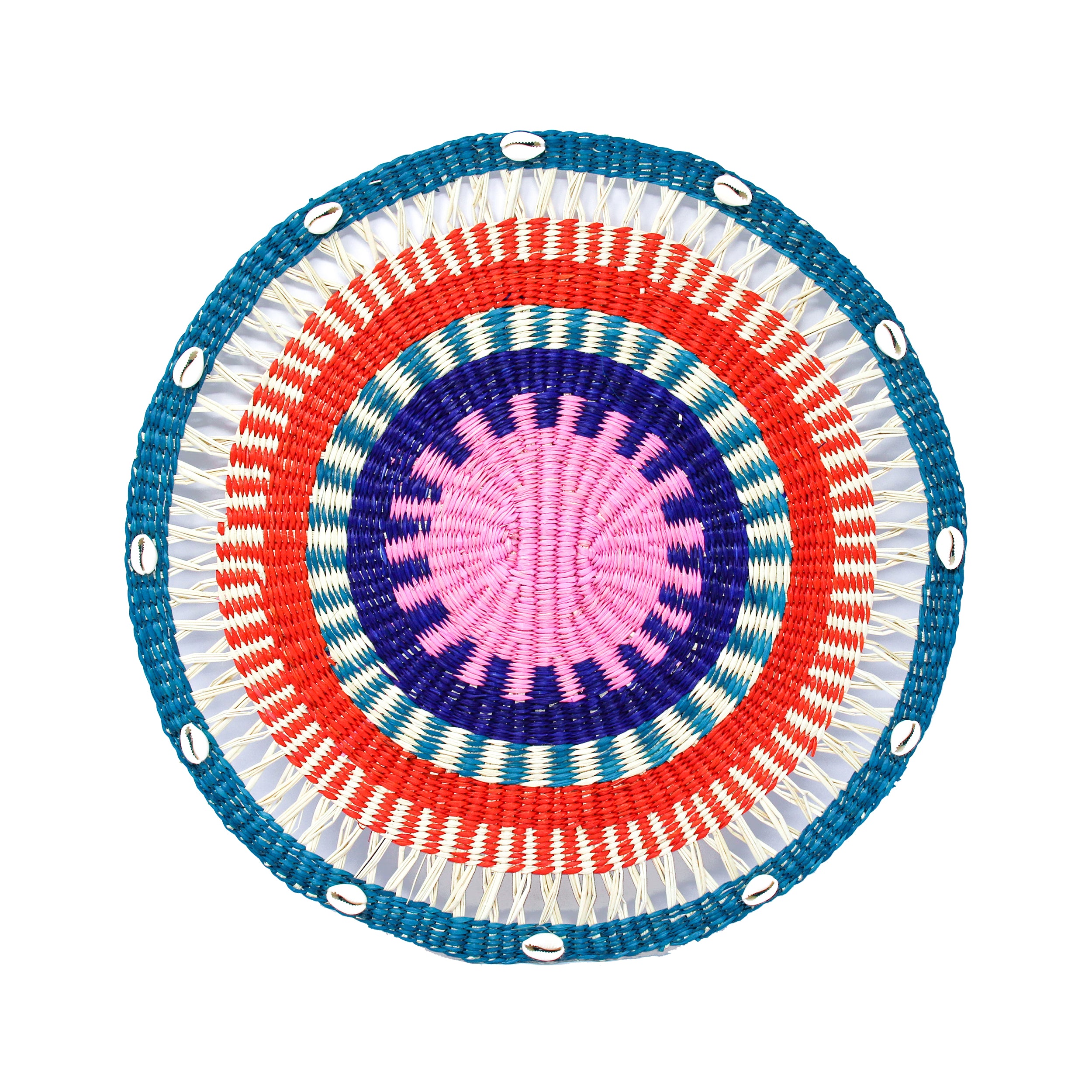 Set de table rond à motifs de coquillages (Lot de 2 unités)