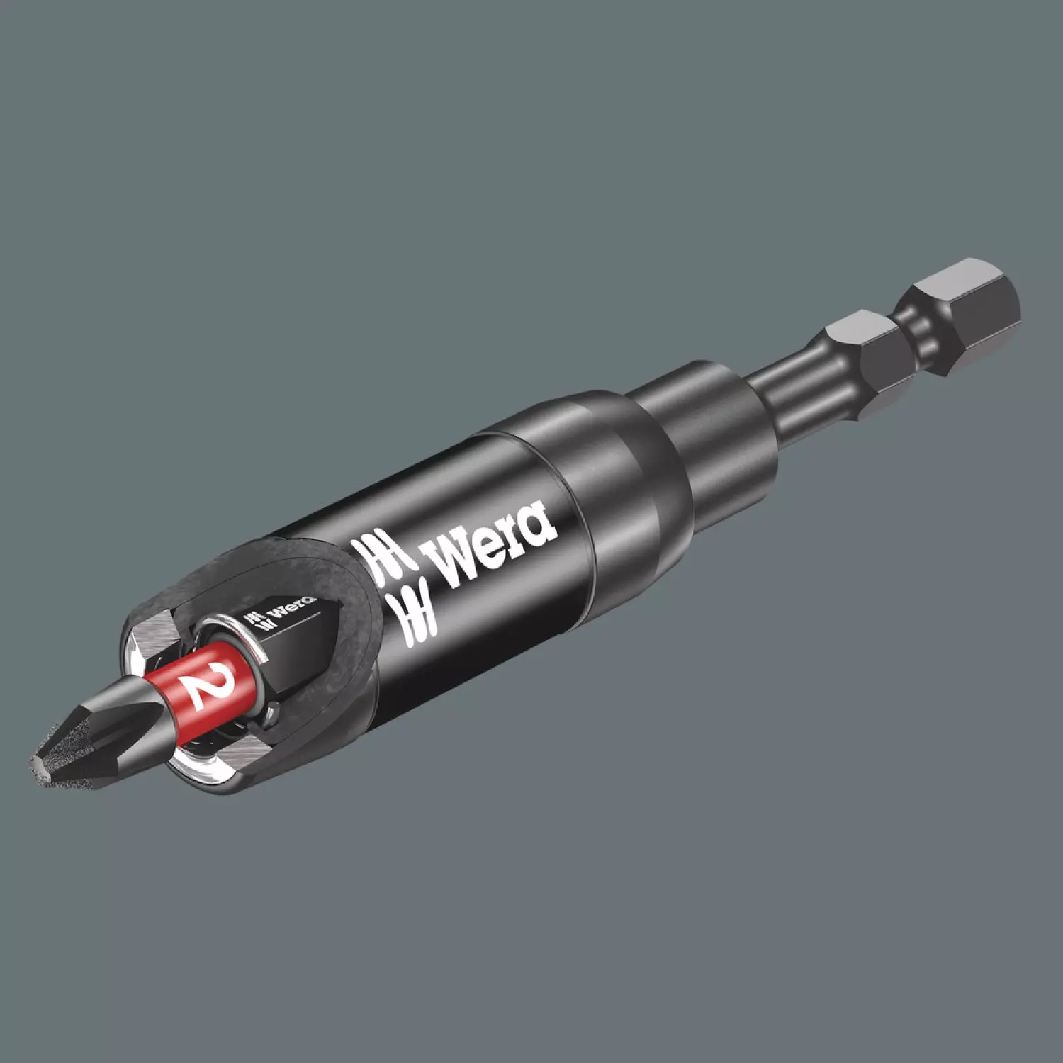 Wera 05057675001 Impaktor Bithouder met springveer en magneet - 1/4