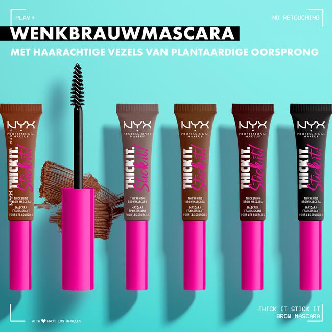 NYX Professional Makeup Thick It. Stick It! Wenkbrauwmascara 6 Brunette