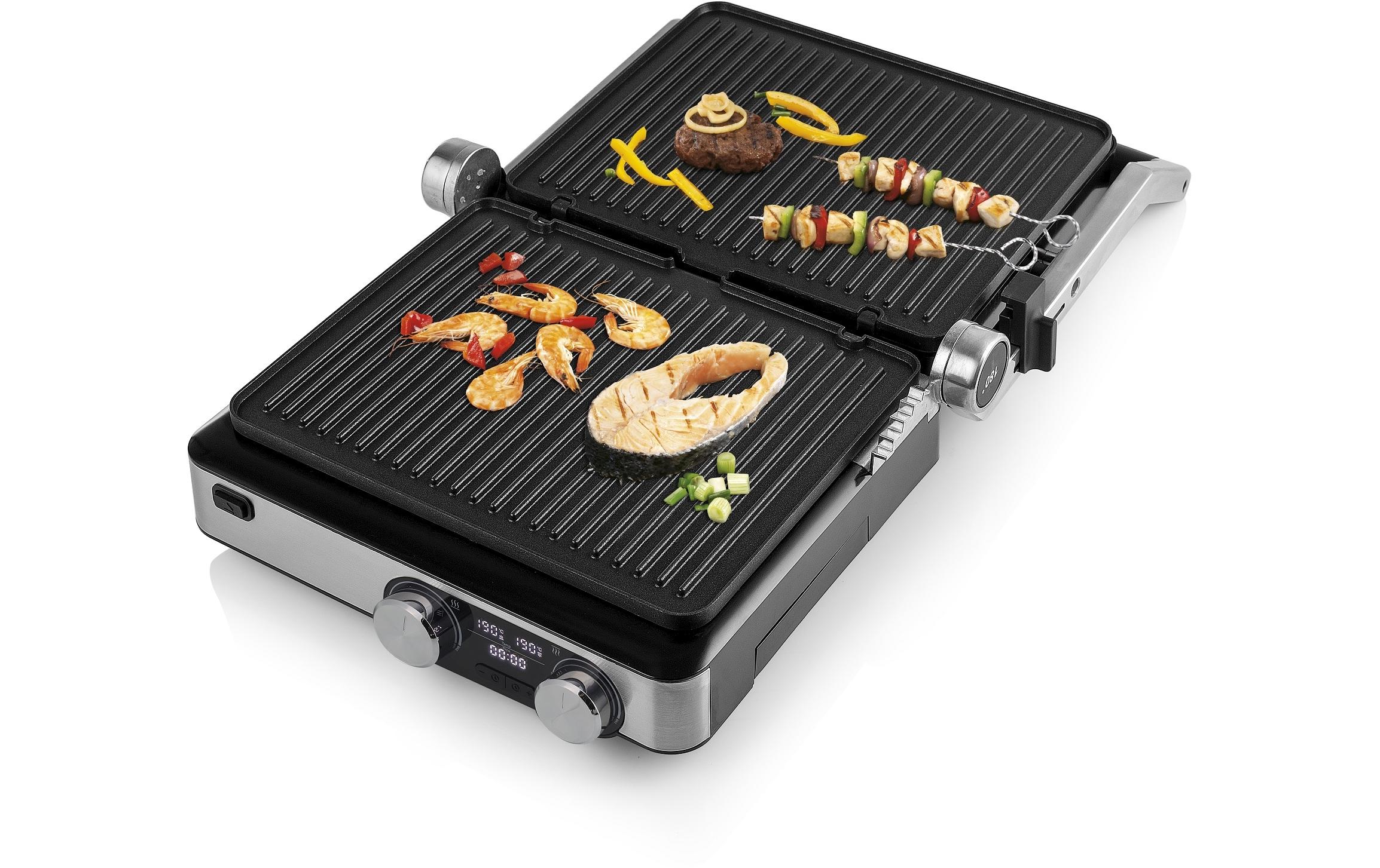 Kontaktgrill Master Pro 2000 W<br>Digitaler Kontaktgrill mit zwei separaten Thermostaten