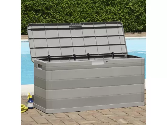 Prolenta Premium - Boîte de rangement de jardin gris 117x45x56 cm