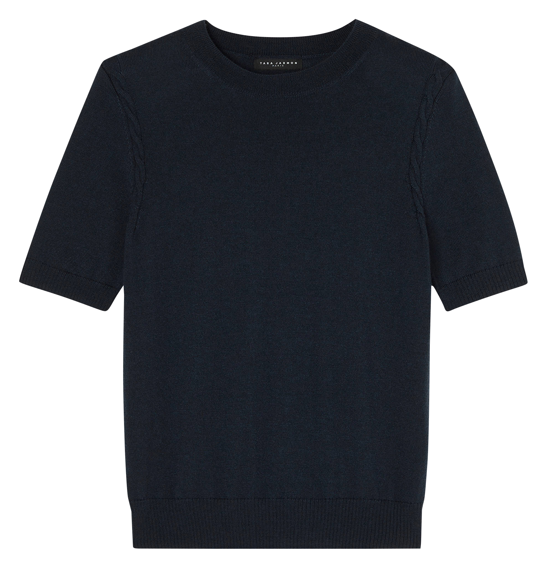 PICA - Pull manches courtes en laine| Bleu